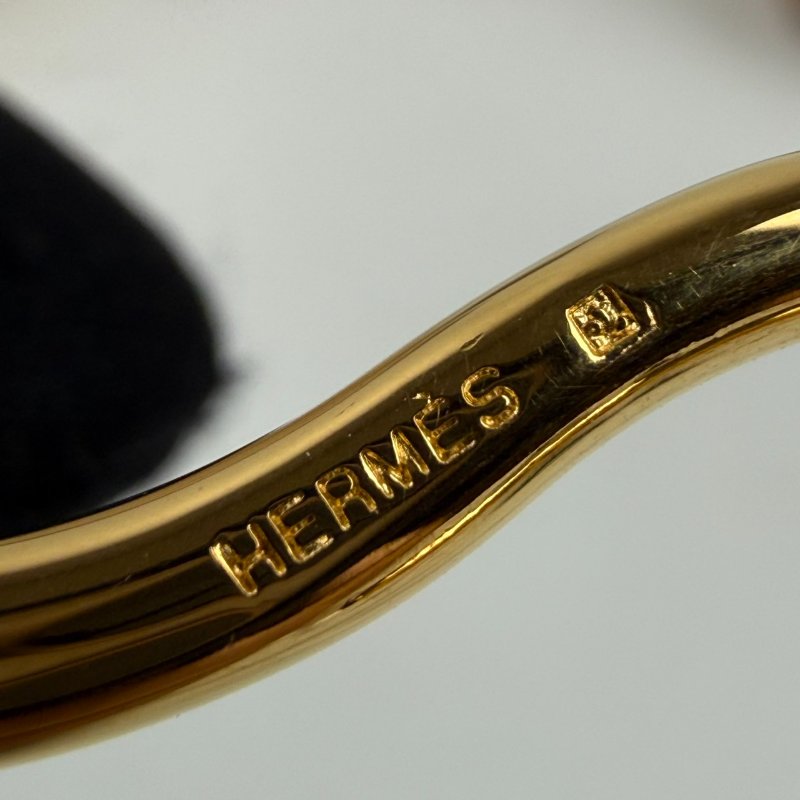 狀態良好 HERMES 愛馬仕 金勾單圈皮革手環 男女適用-11