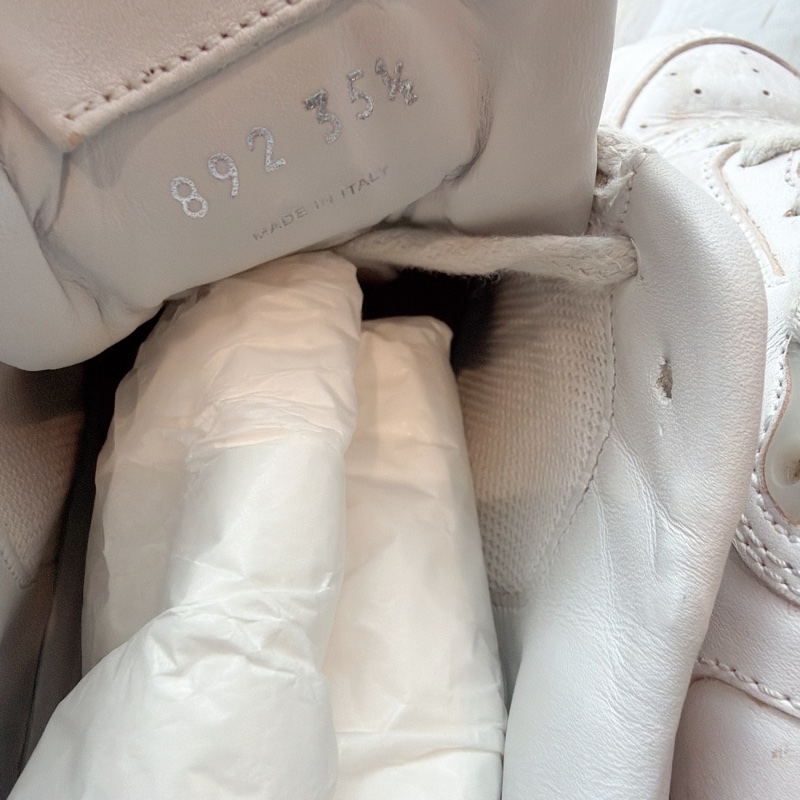 二手精品自賣❤️Miu Miu經典款髒髒厚底增高小白鞋👟休閒鞋.35.5號.有加鞋墊36可穿-16