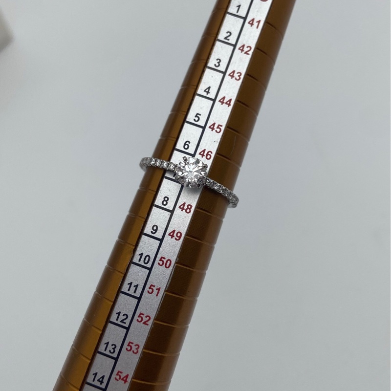 Cartier卡地亞0.42克拉鑽戒，淨度：D，pt950材質，原43碼改47碼-2