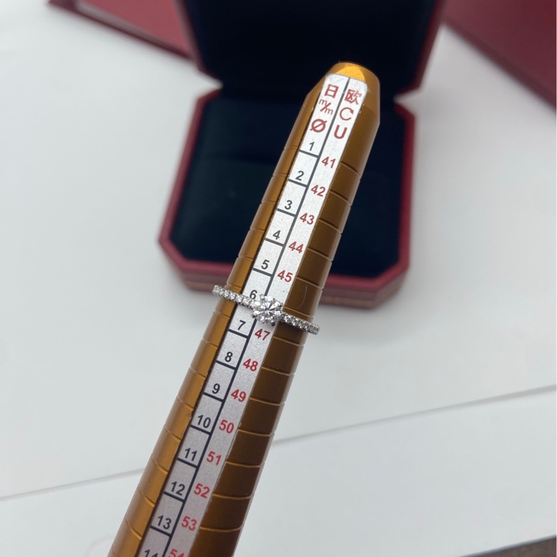 Cartier 卡地亚0.23克拉钻戒，净度：D，Pt950材质，23年购入，(原47码改46码）有盒子保卡-2