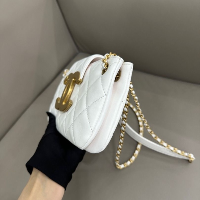 Chanel 24C法棍包 白金羊皮 芯片款 24×11.5 *3 9新 配件塵袋-7