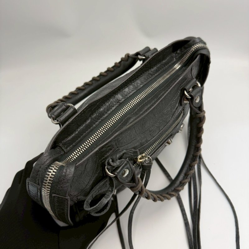 🏷Balenciaga 迷你機車包(灰銀)-12