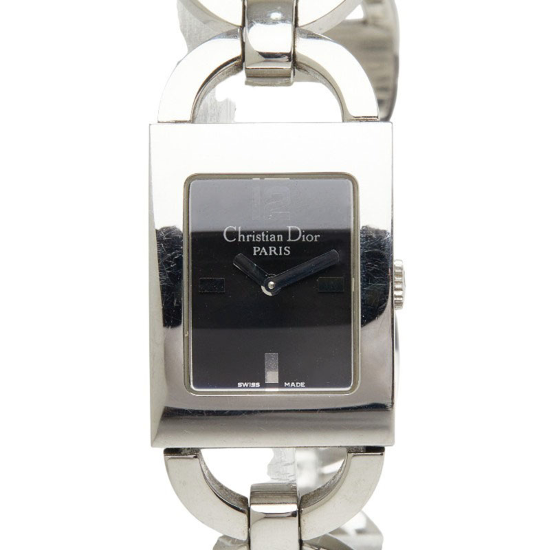Dior Malice D78-109 石英腕錶，黑色錶盤，金屬錶殼，女款-0