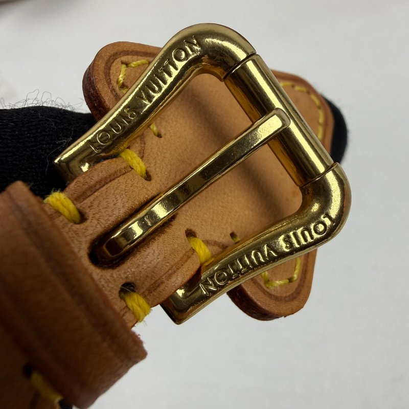 狀態良好 LV Monogram Theda Bracelet 老花 皮革手環 男女適用-3