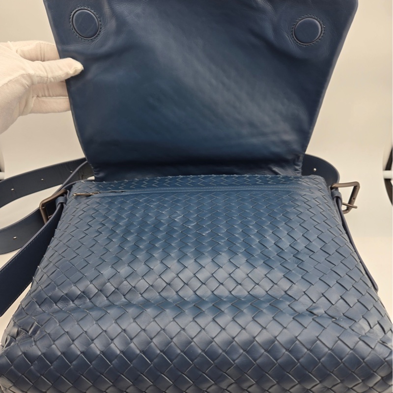 Bottega Veneta（葆蝶家）經典編織男士單肩斜挎 尺寸:29x27x9cm-3