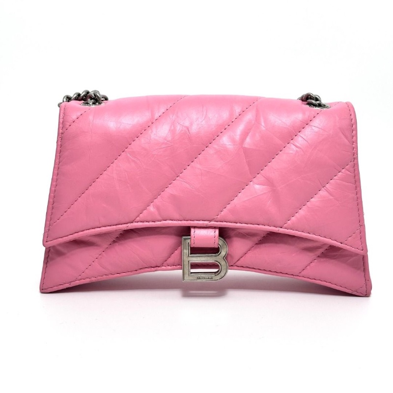 BALENCIAGA 粉色Crush 沙漏包 22*13*5  9新 配件塵袋-3