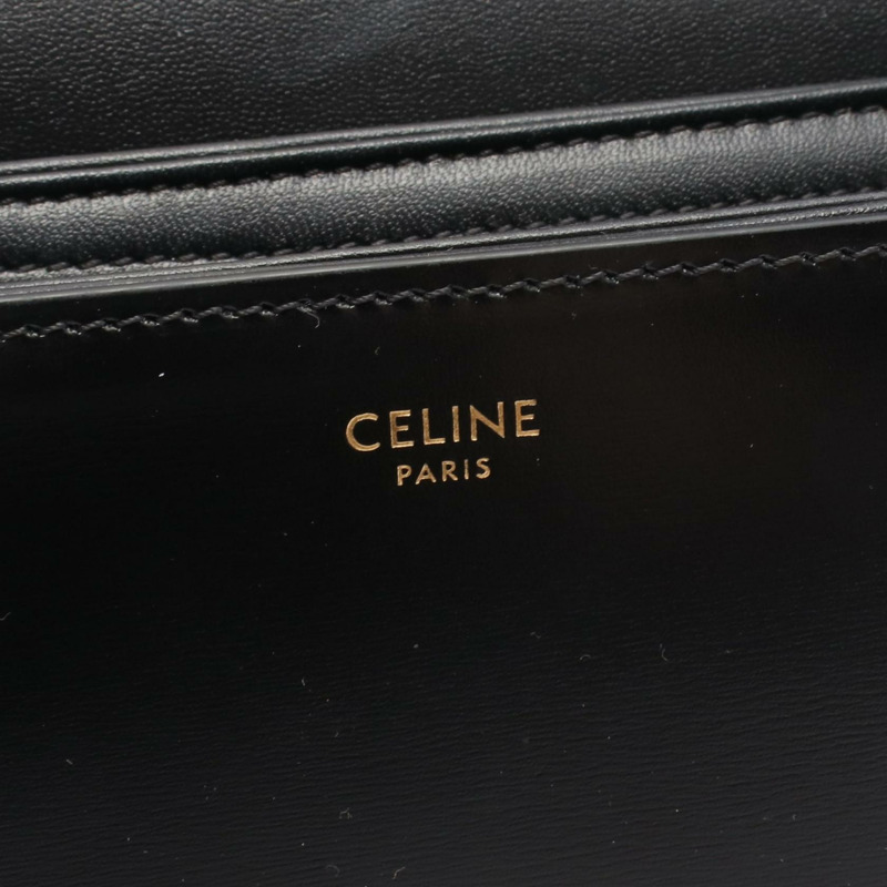 CELINE Teen Triomphe 斜背肩背包 188423BF4 黑色皮革 二手 女士-3