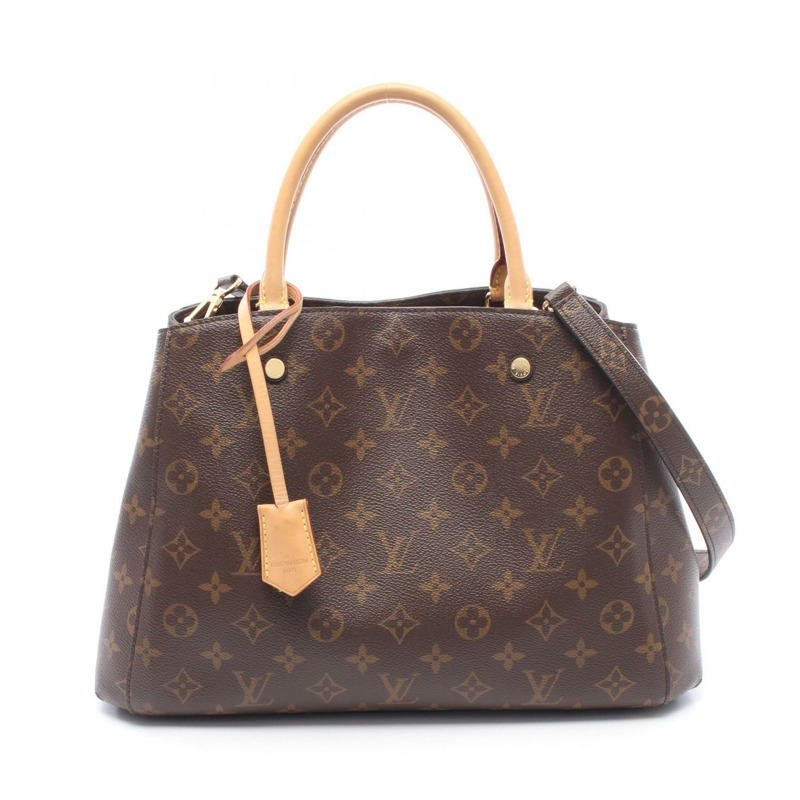 路易威登 Montaigne MM 單肩手提包 M41056 Monogram 帆布皮革二手-0