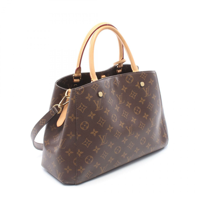 路易威登 Montaigne MM 單肩手提包 M41056 Monogram 帆布皮革二手-1