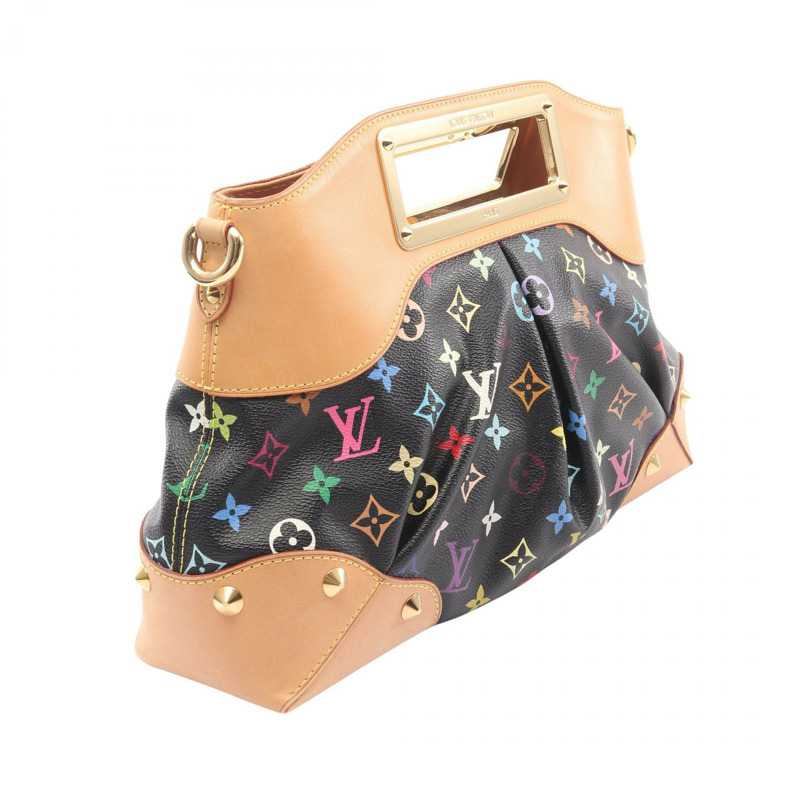 路易威登 Judy MM 單肩手提包 M40256 Monogram Multicolore 黑色二手 LV-1