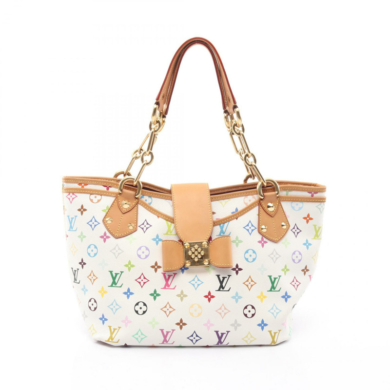 路易威登 Annie GM 鏈條手提包 M40303 Monogram Multicolore 白色二手 LV-0
