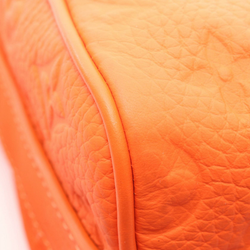 路易威登 Keepall Bandoulire 25 單肩手提包 M20930 皮革 橙色 二手-8