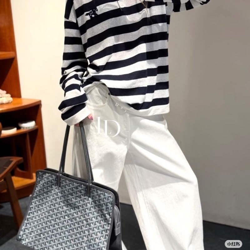 GOYARD hardy灰色Y字滿印子母托特包 40*30*17  9新 配件塵袋墊板-0