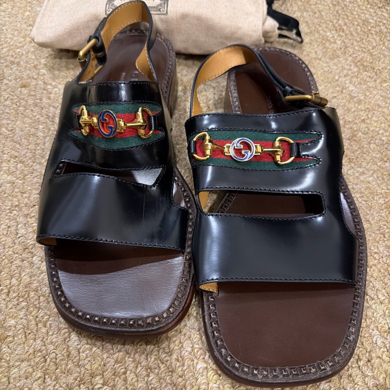 Gucci vintage horsebit sandal made in Italy-5