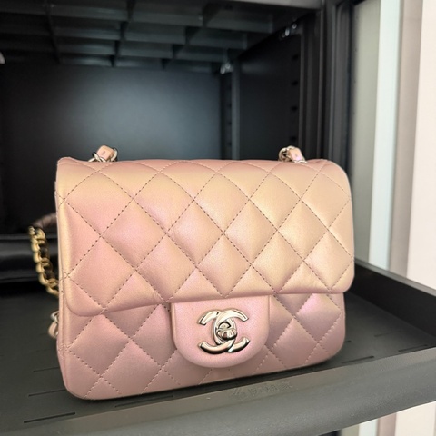 chanel minicoco美人魚粉 銀扣 方胖子