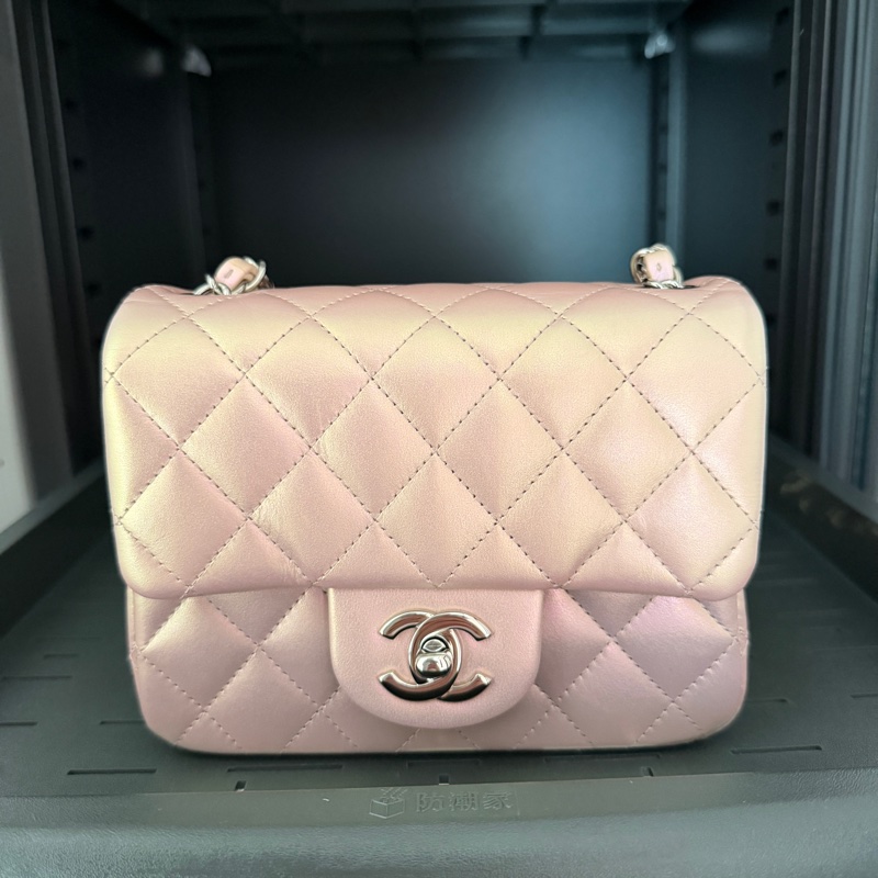 chanel minicoco美人魚粉 銀扣 方胖子-1