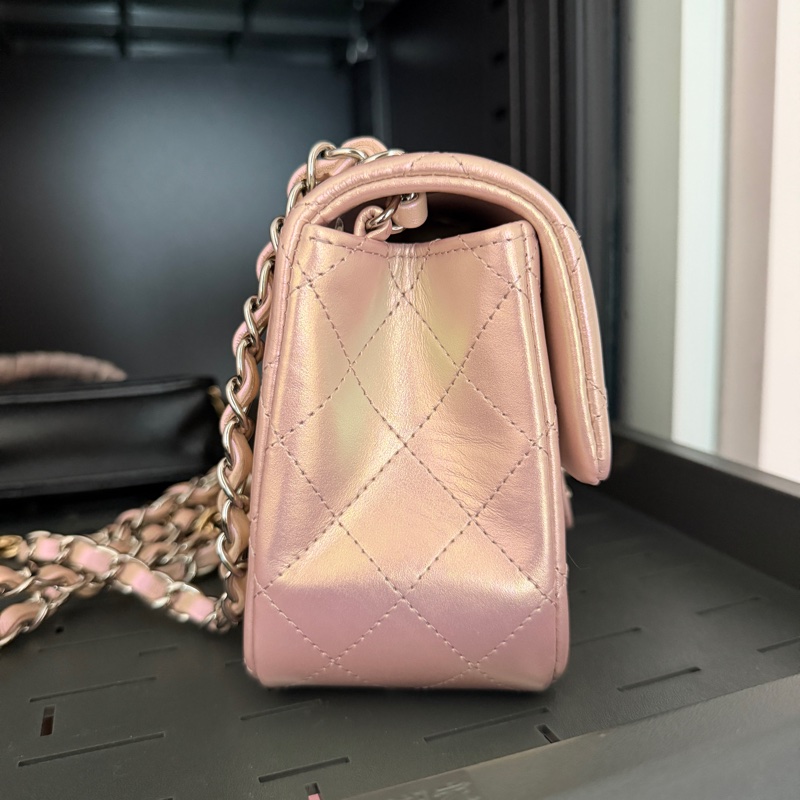 chanel minicoco美人魚粉 銀扣 方胖子-2