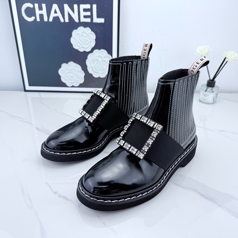 roger vivier 黑色钻扣短靴 38码 仅落地一次🧡-0
