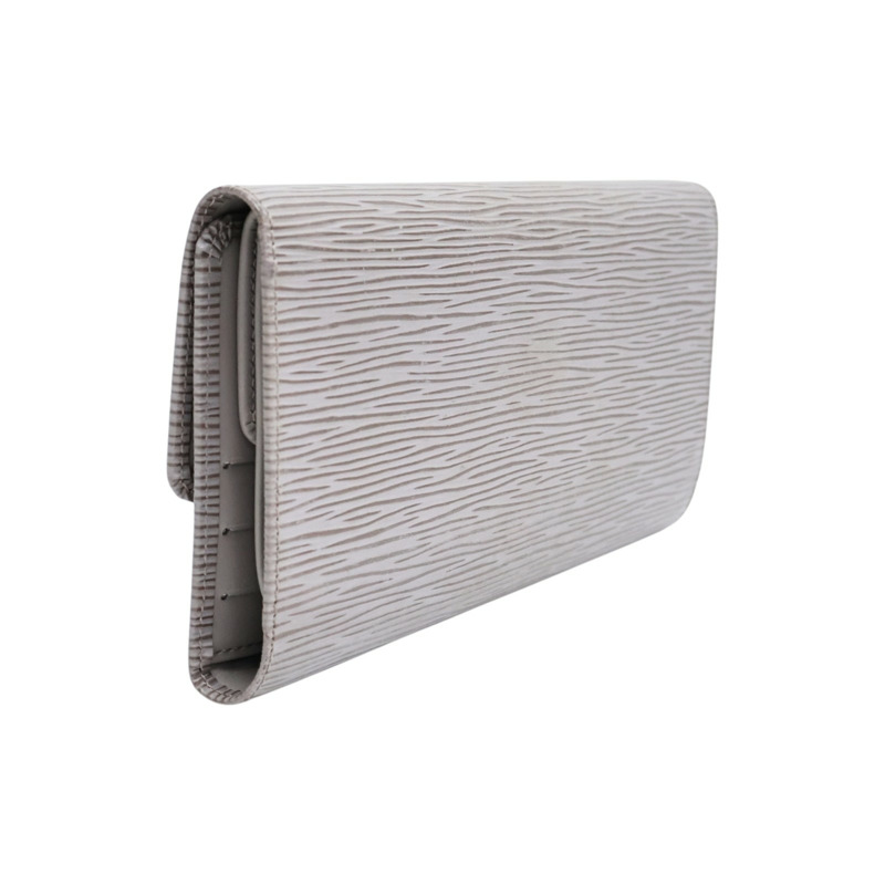 灰色 牛皮 Porte Tresor International 三折長夾【LOUIS VUITTON LV 路易威登】 M6338C-1