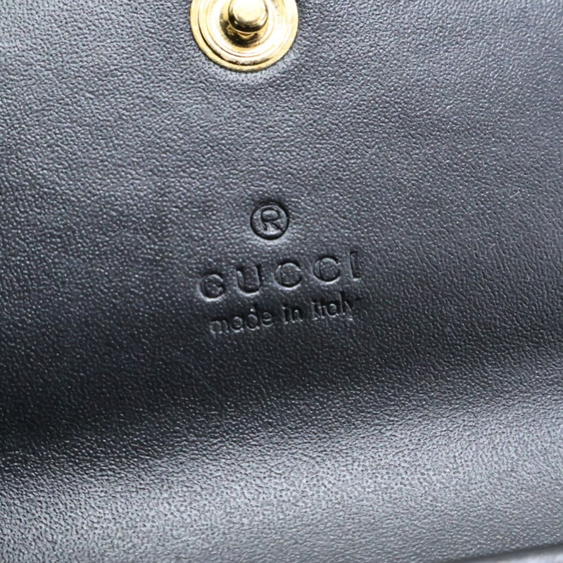 黑色牛皮 Jumbo GG 卡夾 名片夾【GUCCI 古馳】 772792-3