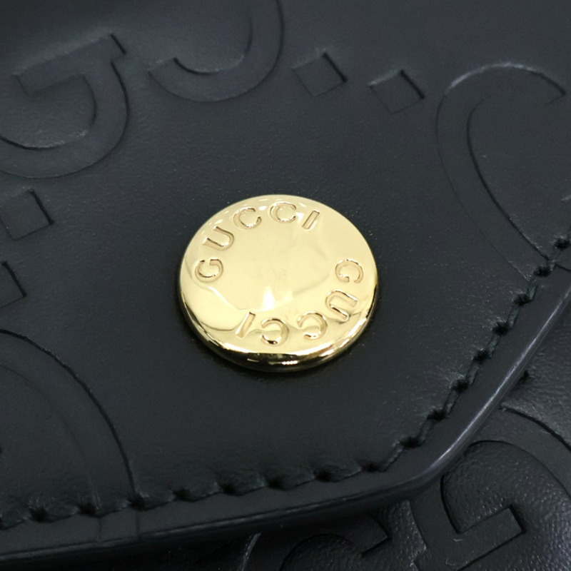 黑色牛皮 Jumbo GG 卡夾 名片夾【GUCCI 古馳】 772792-5