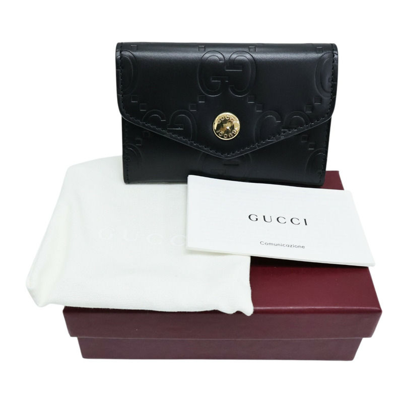 黑色牛皮 Jumbo GG 卡夾 名片夾【GUCCI 古馳】 772792-7