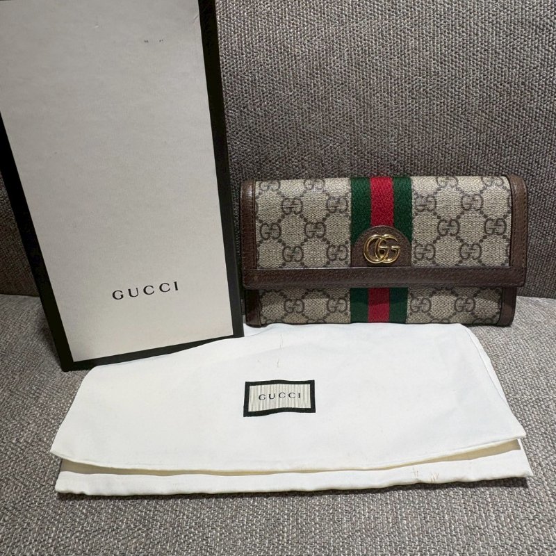 GUCCI  Ophidia GG 帆布長夾-0