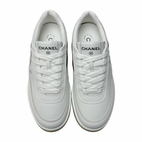CHANEL 皮革低幫運動鞋 (意碼)