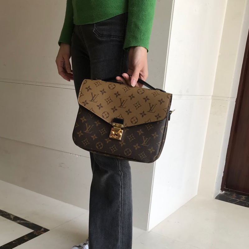 Louis Vuitton路易威登老花拼色郵差包芯片款👩🏻‍🎨-33