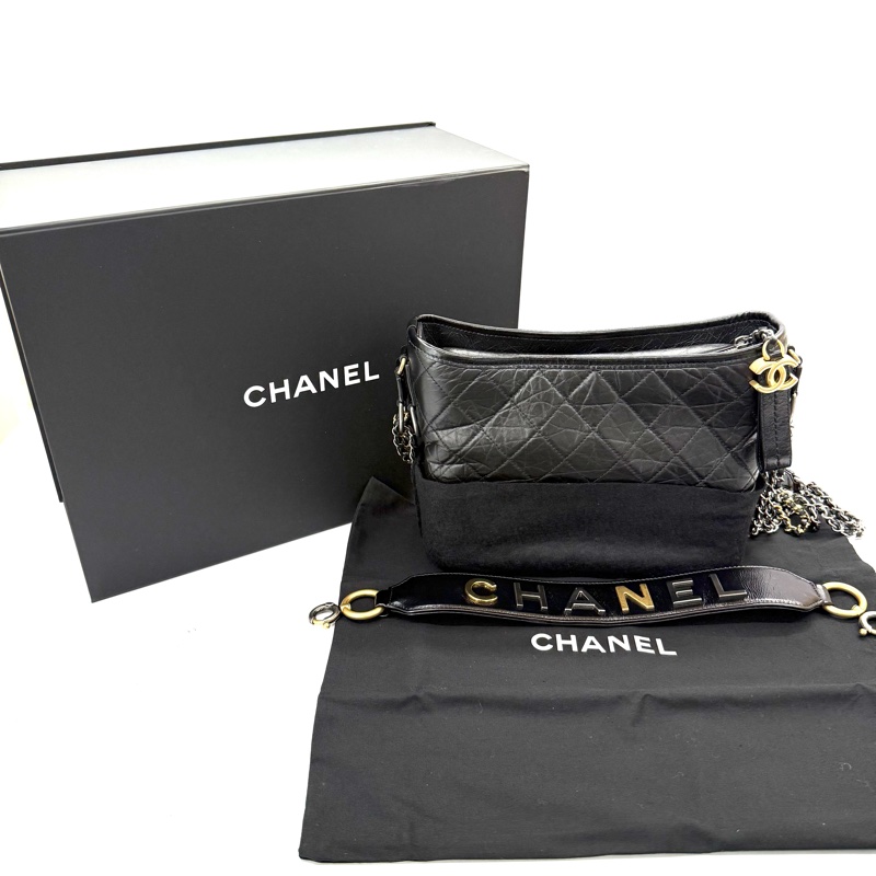 CHANEL 香奈兒 黑色GABRIELLE MEDIUM 流浪包（無卡）-2