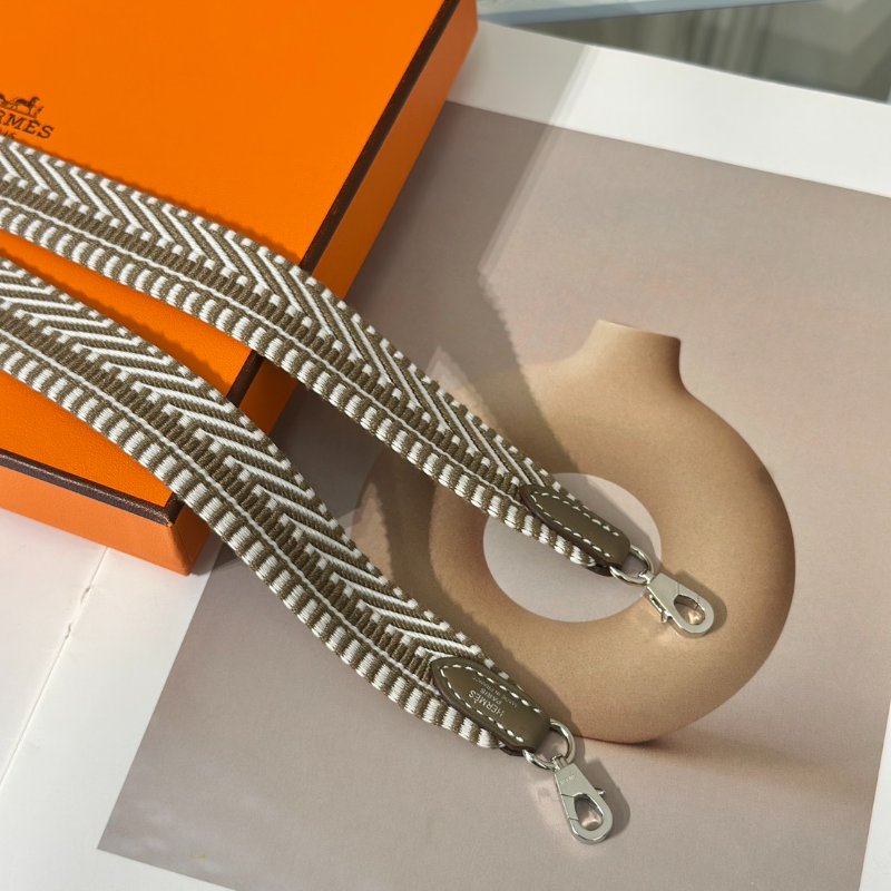 HERMES Sangle Zigzag替換背帶 25 - 大象灰 / 白 W-4