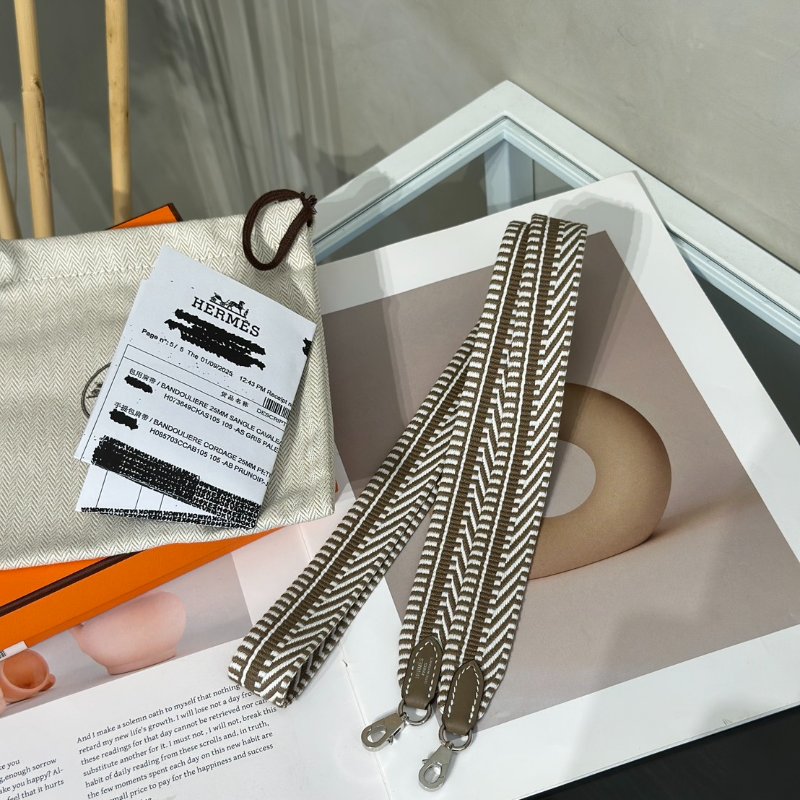 HERMES Sangle Zigzag替換背帶 25 - 大象灰 / 白 W-5