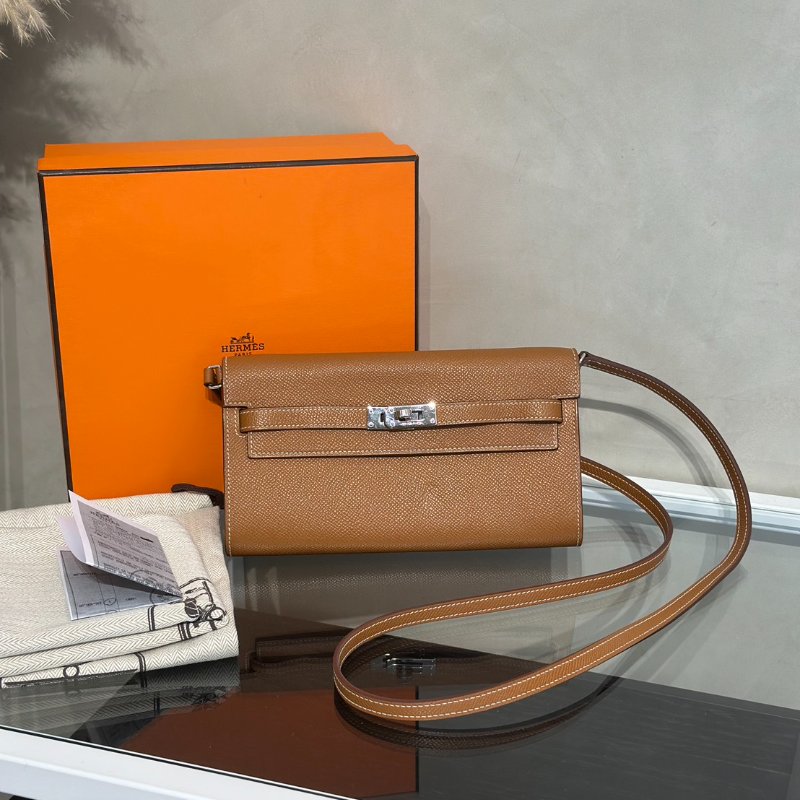 HERMES Kelly To Go - 金棕銀 K-10