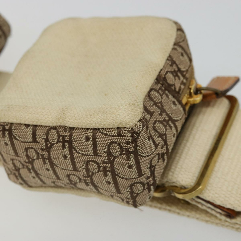 【日本直送】Christian Dior Trotter帆布腰包 街頭時尚 米色 金色 正品 bs34856A-8