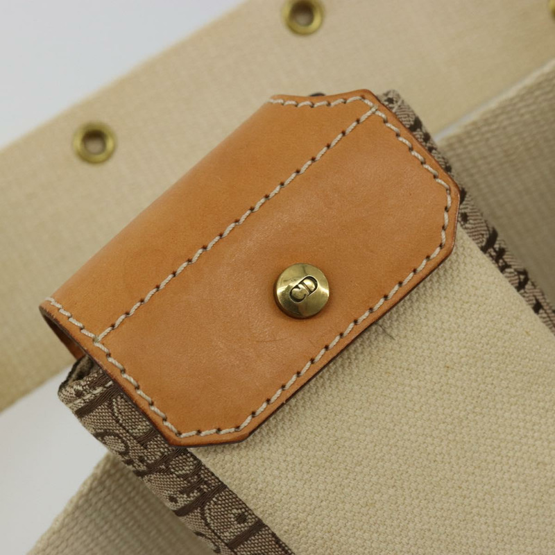 【日本直送】Christian Dior Trotter帆布腰包 街頭時尚 米色 金色 正品 bs34856A-16