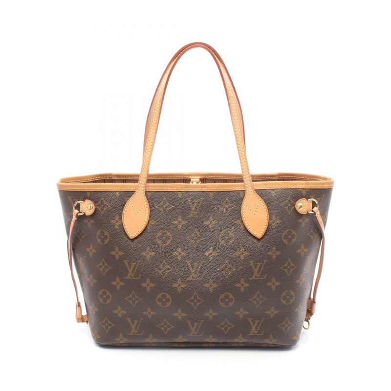 路易威登 Neverfull PM 單肩手提包 M40155 Monogram 帆布 棕色 二手-0