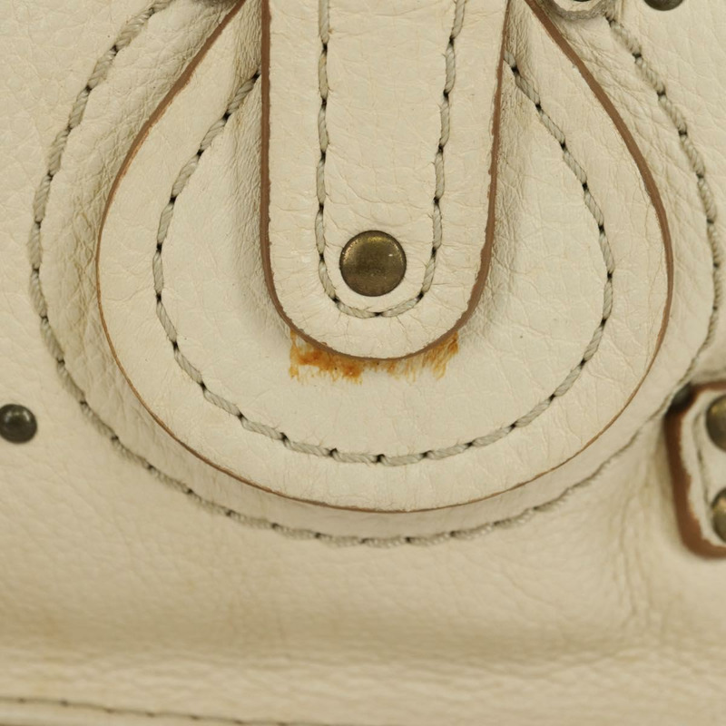【日本直送】Chloe Paddington 手提包 皮革 白色 銀色 正品 178520V-1