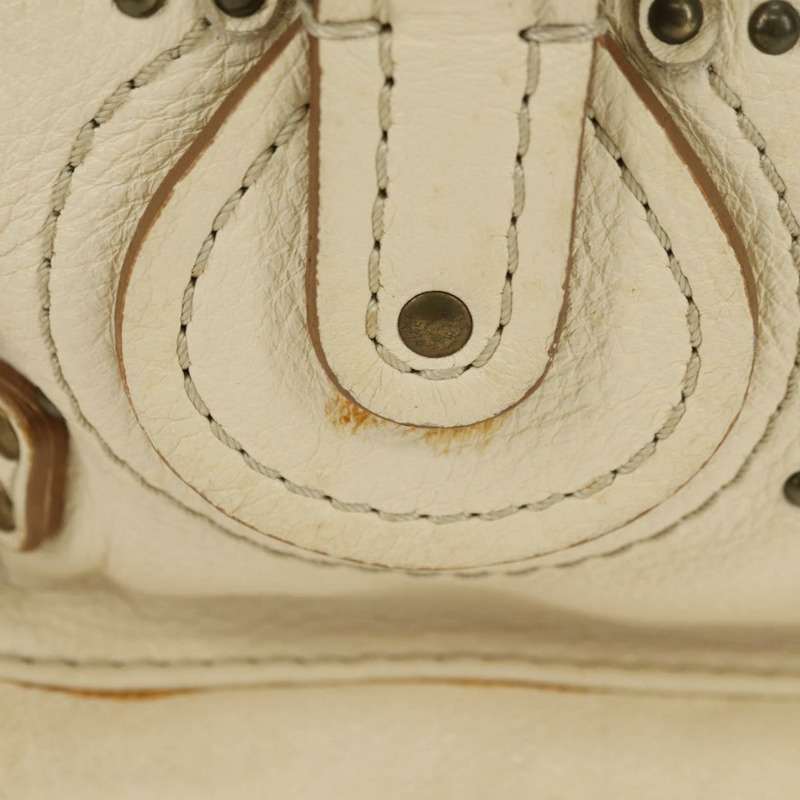 【日本直送】Chloe Paddington 手提包 皮革 白色 銀色 正品 178520V-4