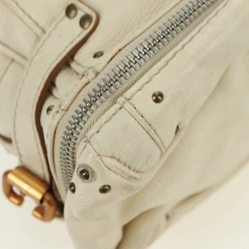 【日本直送】Chloe Paddington 手提包 皮革 白色 銀色 正品 178520V-15