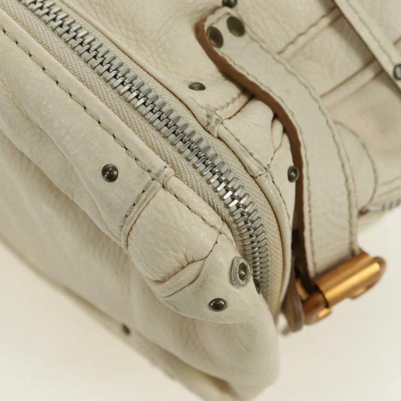 【日本直送】Chloe Paddington 手提包 皮革 白色 銀色 正品 178520V-16