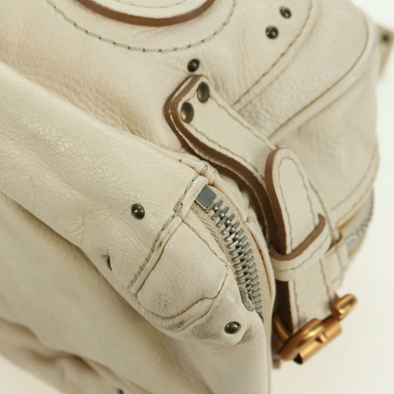 【日本直送】Chloe Paddington 手提包 皮革 白色 銀色 正品 178520V-18