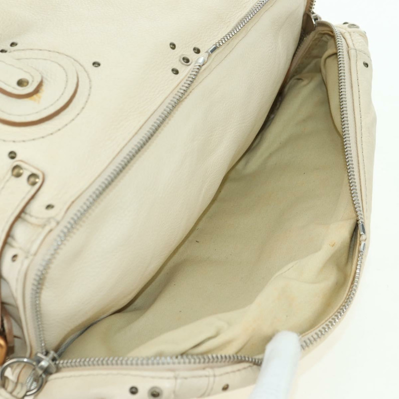 【日本直送】Chloe Paddington 手提包 皮革 白色 銀色 正品 178520V-20