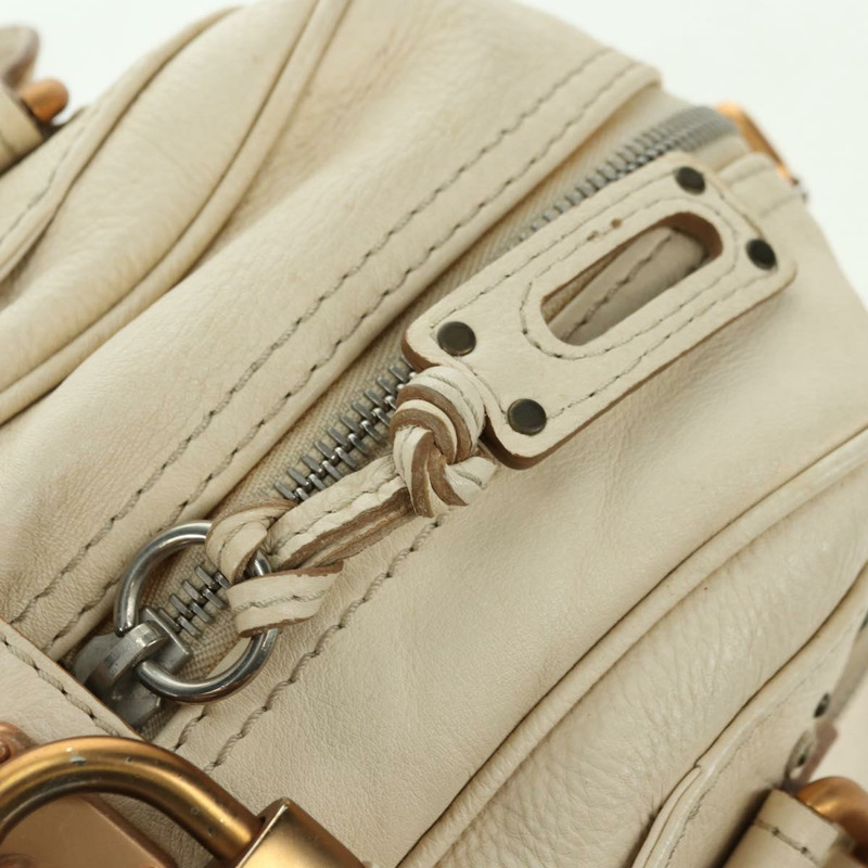 【日本直送】Chloe Paddington 手提包 皮革 白色 銀色 正品 178520V-24