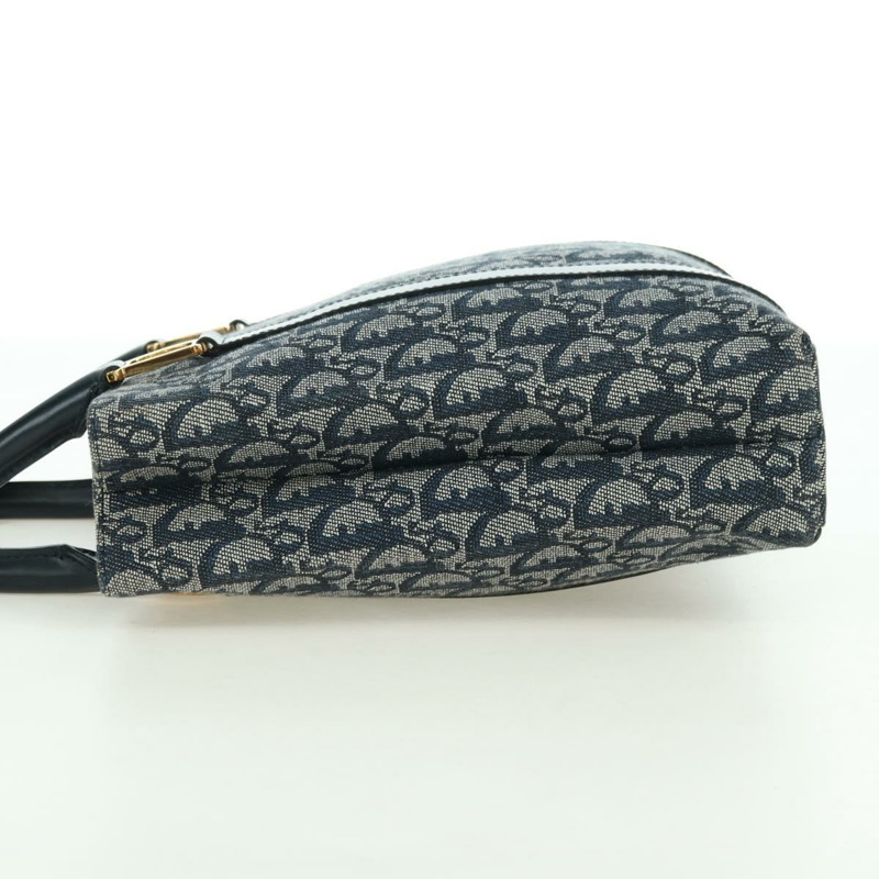 【日本直送】Christian Dior Trotter帆布手提包 海軍藍 金色 正品 ki6642V-2