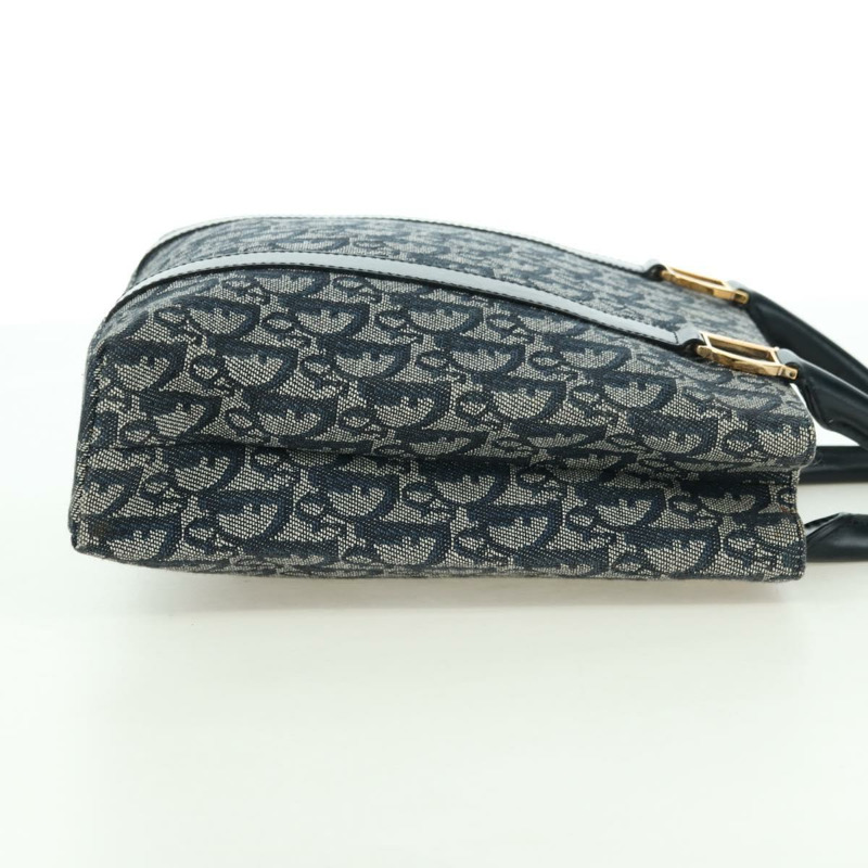 【日本直送】Christian Dior Trotter帆布手提包 海軍藍 金色 正品 ki6642V-3