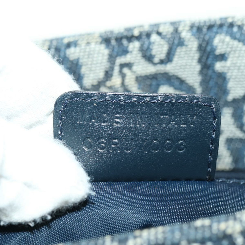 【日本直送】Christian Dior Trotter帆布手提包 海軍藍 金色 正品 ki6642V-10