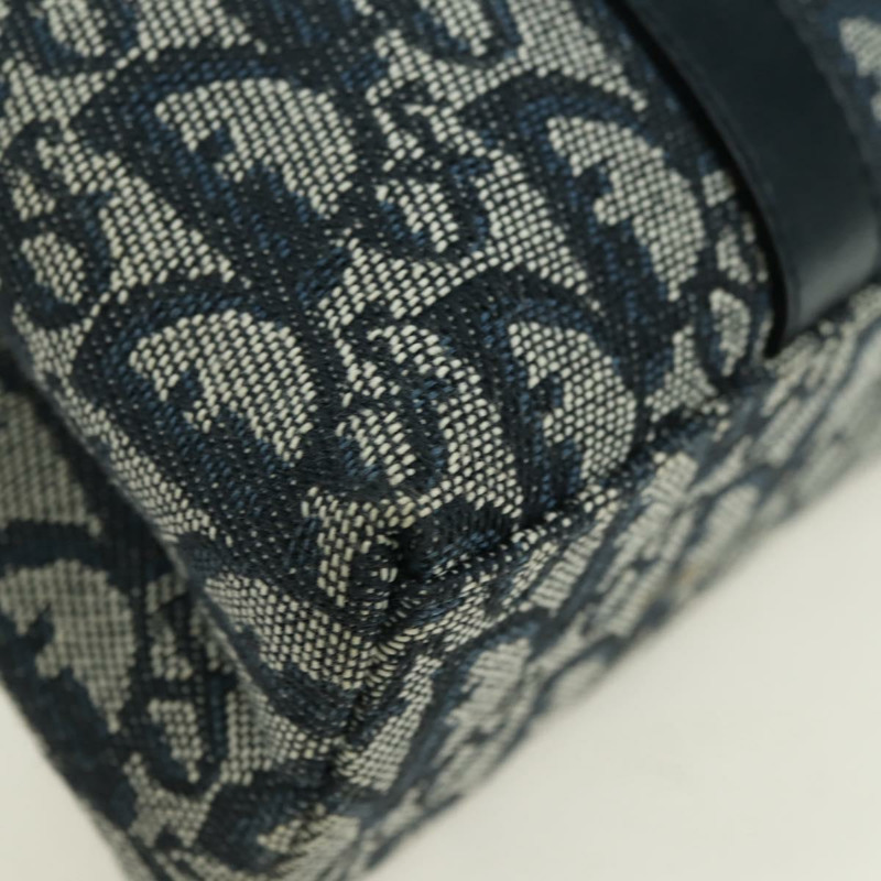 【日本直送】Christian Dior Trotter帆布手提包 海軍藍 金色 正品 ki6642V-13
