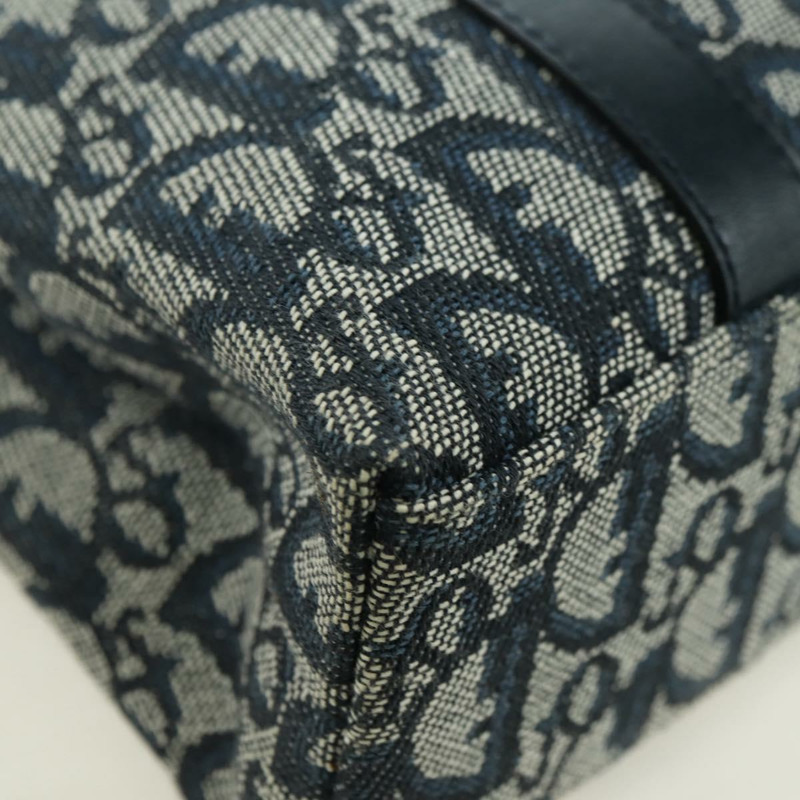 【日本直送】Christian Dior Trotter帆布手提包 海軍藍 金色 正品 ki6642V-15