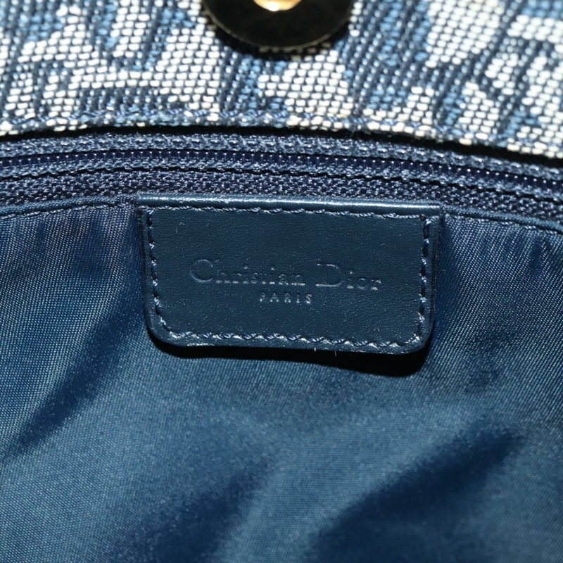 【日本直送】Christian Dior Trotter帆布手提包 海軍藍 金色 正品 ki6642V-17