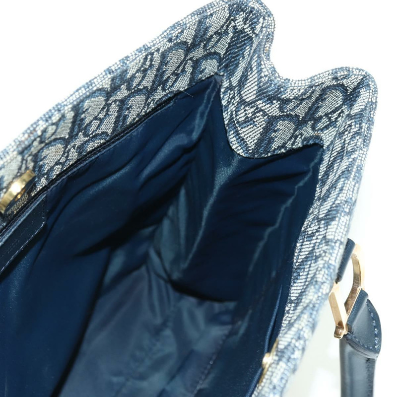 【日本直送】Christian Dior Trotter帆布手提包 海軍藍 金色 正品 ki6642V-18